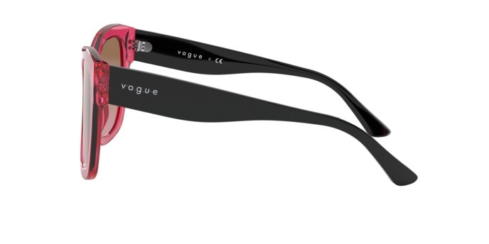 Sunglasses Vogue VO 5338S (283114) color transparent cherry shape square lenses violet gradient brown