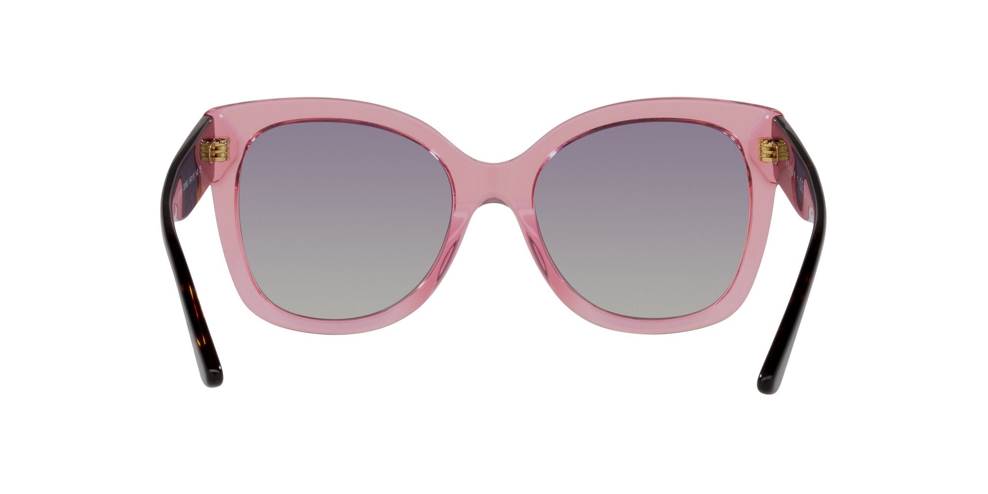 Occhiali da sole Vogue VO 5338S (28368J) colore rosa trasparente forma quadrato lenti polarizzata grigio sfumato violetto