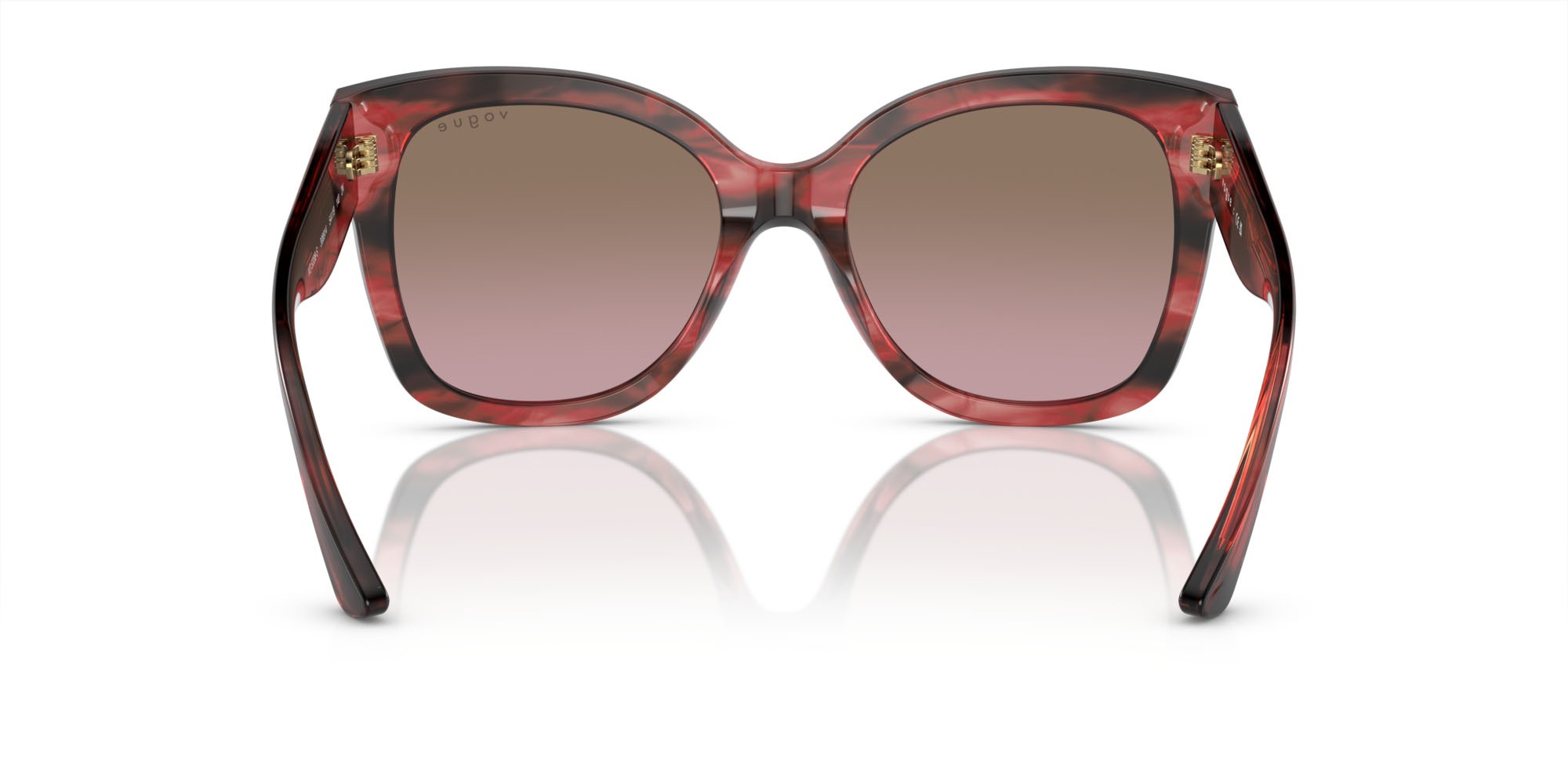 Sunglasses Vogue VO 5338S (308914) color havana rosso shape square lenses rosa sfumato marrone