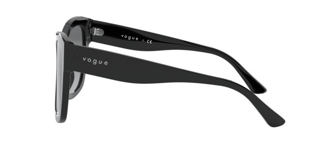 Sunglasses Vogue VO 5338S (W44/11) color black shape square lenses grey gradient