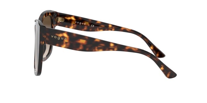Sunglasses Vogue VO 5338S (W65613) color dark havana shape square lenses brown gradient