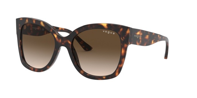 Sunglasses Vogue VO 5338S (W65613) color dark havana shape square lenses brown gradient