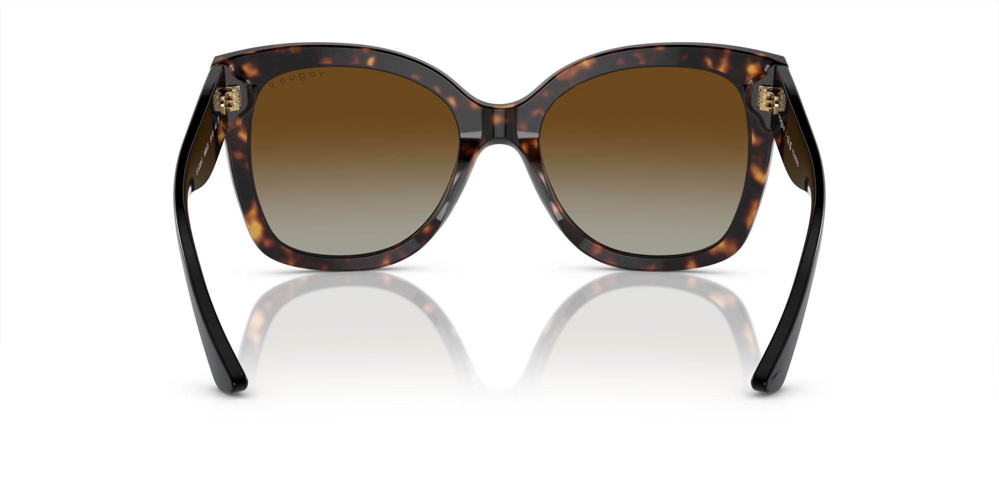 Occhiali da sole Vogue VO 5338S (W656T5) colore havana scuro forma quadrato lenti polarizzata marrone sfumato