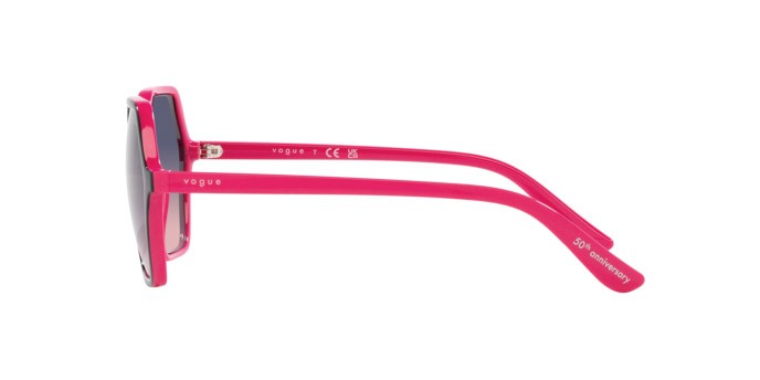 Sonnenbrillen Vogue VO 5361S (3009I6) farbe top black/fuchsia form rechteckig gläser rosa sfumato blu