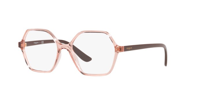 Brillen Vogue VO 5363 (2864) farbe transparent pink form unregelmäßig gläser demo lens