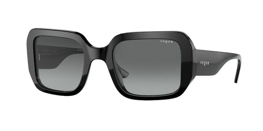 Sunglasses Vogue VO 5369S (W44/11) color black shape rectangle lenses grey gradient