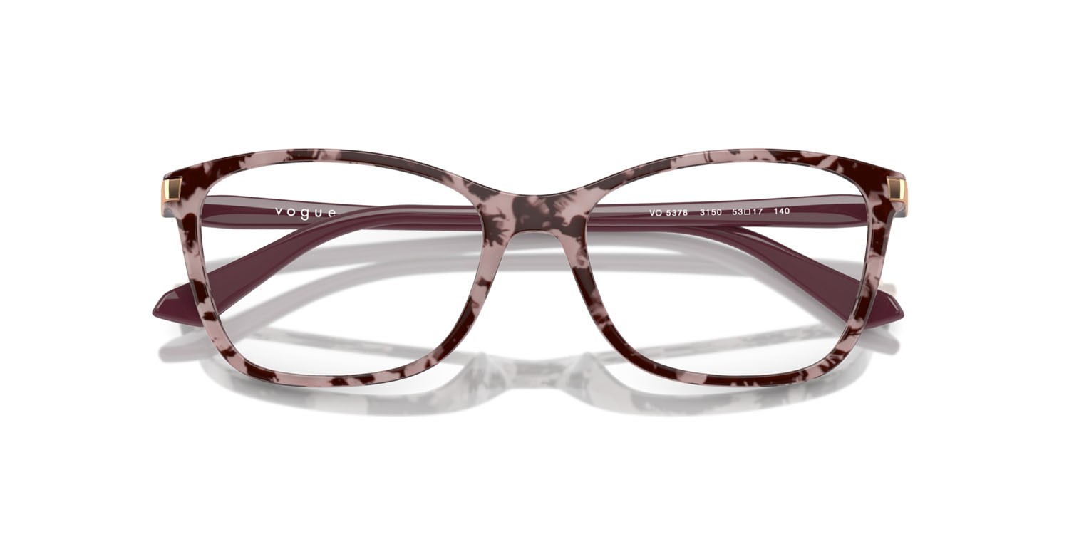 Eyeglasses Vogue VO 5378 (3150) color rosa tartarugato shape square lenses lente demo