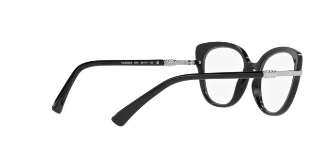Brillen Vogue VO 5383B (W44) farbe black form schmetterling gläser demo lens