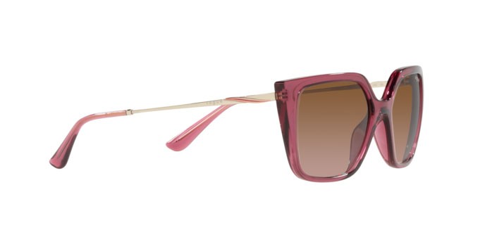 Sonnenbrillen Vogue VO 5386S (279813) farbe transparent purple form rechteckig gläser brown gradient