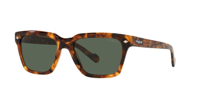 Sonnenbrillen Vogue VO 5404S (281971) farbe havana honey form rechteckig gläser dark green