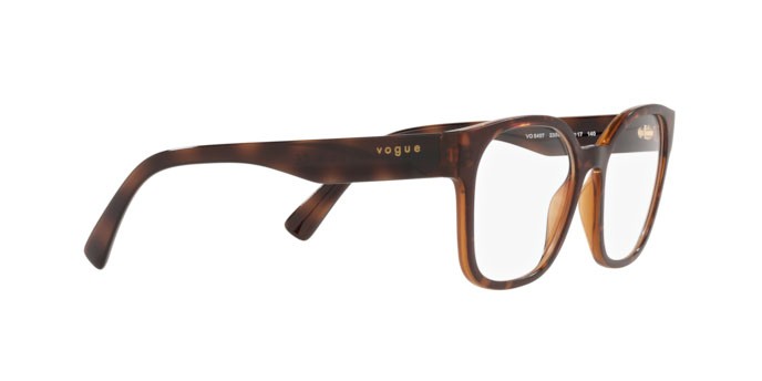 Brillen Vogue VO 5407 (2386) farbe top havana/transparent brown form quadratisch gläser demo lens