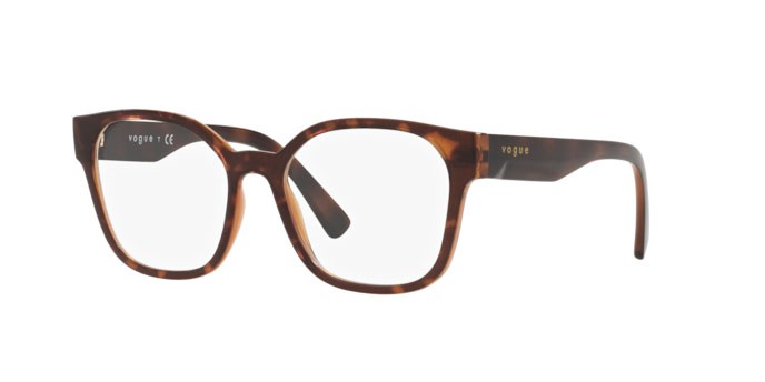 Brillen Vogue VO 5407 (2386) farbe top havana/transparent brown form quadratisch gläser demo lens