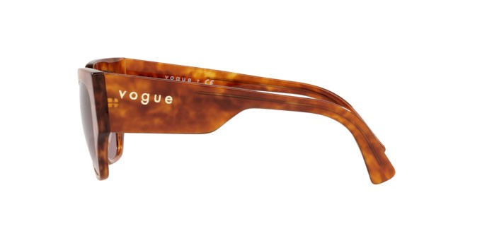 Sonnenbrillen Vogue VO 5409S (279214) farbe yellow havana form unregelmäßig gläser violet gradient brown