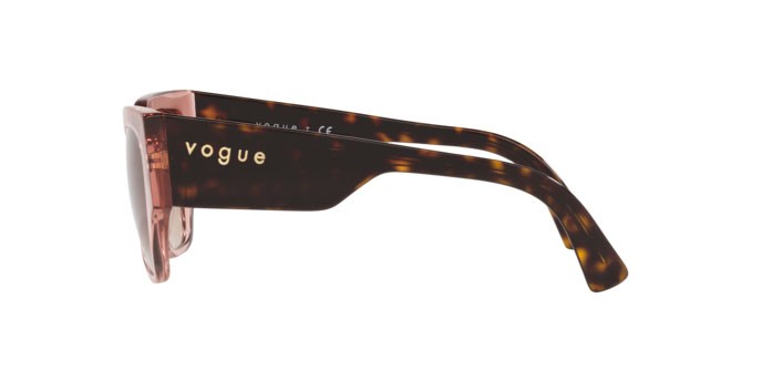 Occhiali da sole Vogue VO 5409S (282813) colore transparent pink forma irregolare lenti brown gradient