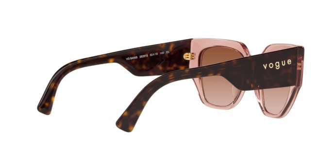 Occhiali da sole Vogue VO 5409S (282813) colore transparent pink forma irregolare lenti brown gradient