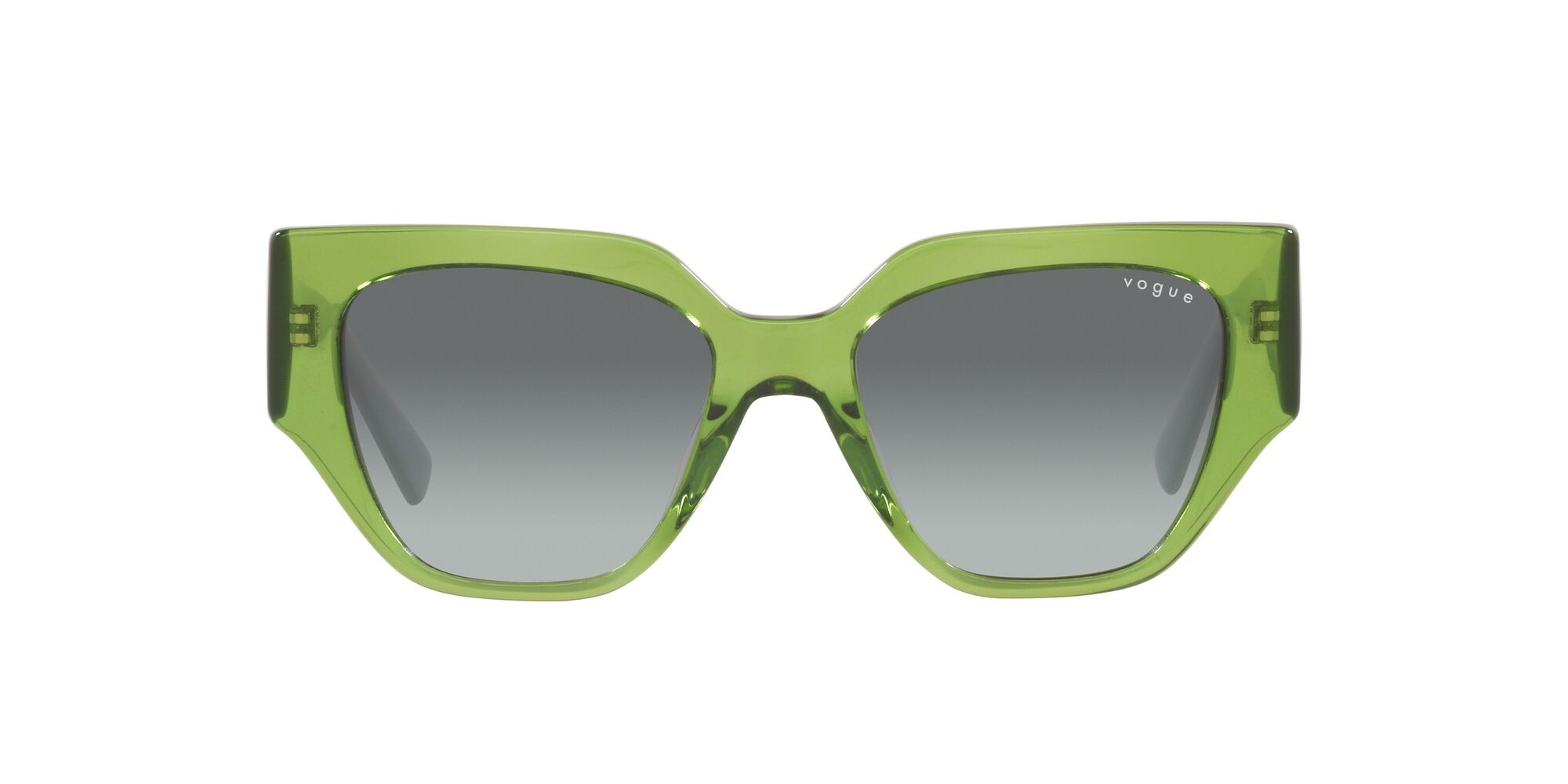 Sonnenbrillen Vogue VO 5409S (295311) farbe verde trasparente form unregelmäßig gläser grigio sfumato