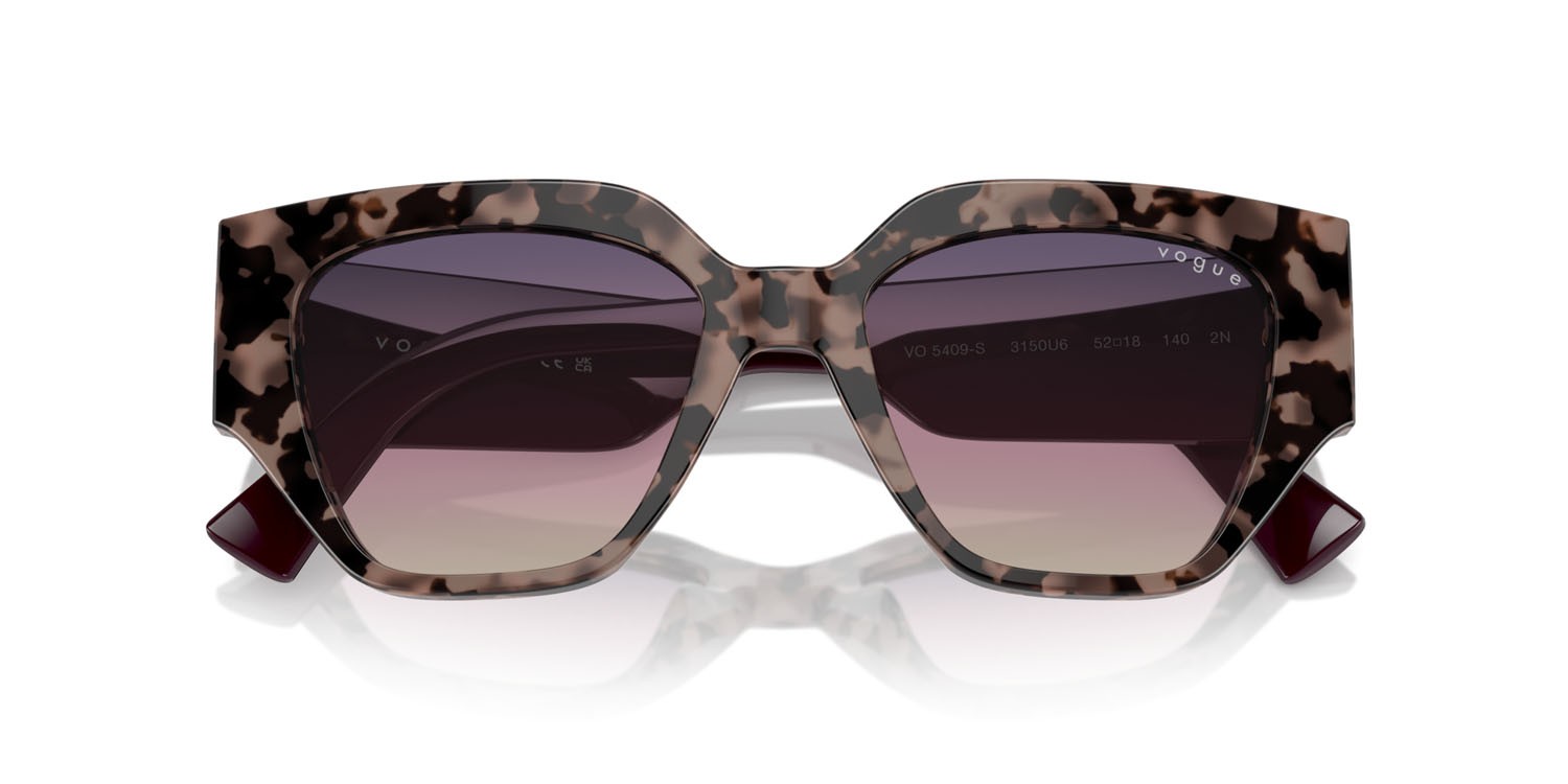 Occhiali da sole Vogue VO 5409S (3150U6) colore rosa tartarugato forma irregolare 