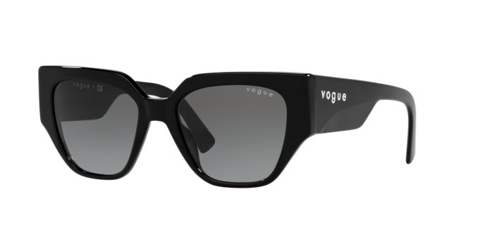 Sunglasses Vogue VO 5409S (W44/11) color black shape irregular lenses grey gradient