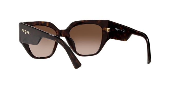 Sunglasses Vogue VO 5409S (W65613) color dark havana shape irregular lenses brown gradient