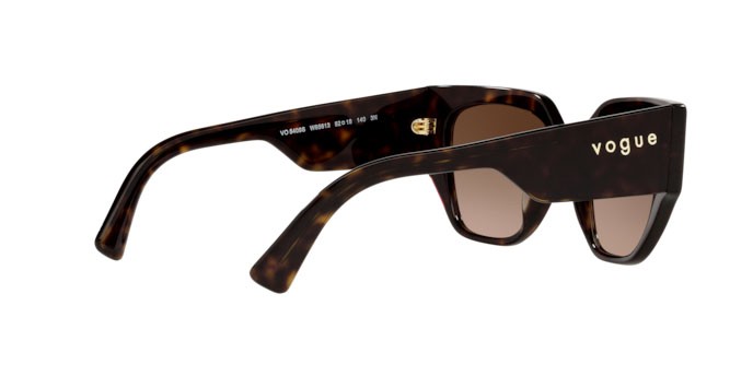 Sunglasses Vogue VO 5409S (W65613) color dark havana shape irregular lenses brown gradient