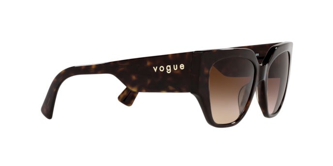 Sunglasses Vogue VO 5409S (W65613) color dark havana shape irregular lenses brown gradient