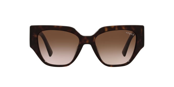 Sunglasses Vogue VO 5409S (W65613) color dark havana shape irregular lenses brown gradient