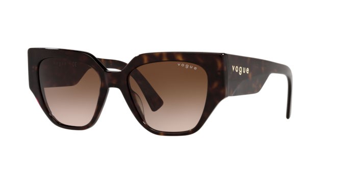 Sunglasses Vogue VO 5409S (W65613) color dark havana shape irregular lenses brown gradient
