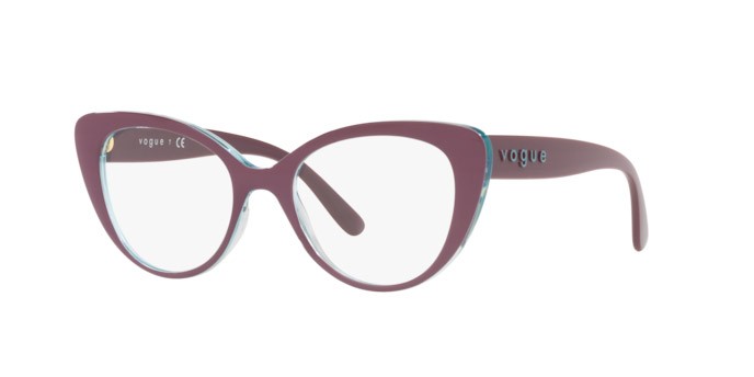 Brillen Vogue VO 5422 (2995) farbe top dark violet/serigraphy form schmetterling gläser demo lens