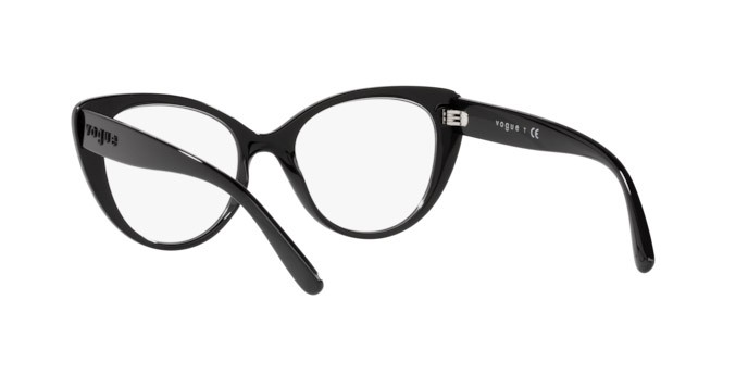 Brillen Vogue VO 5422 (W44) farbe black form schmetterling gläser demo lens