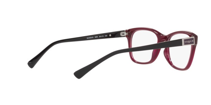 Eyeglasses Vogue VO 5424B (2989) color transparent dark cherry shape square lenses demo lens