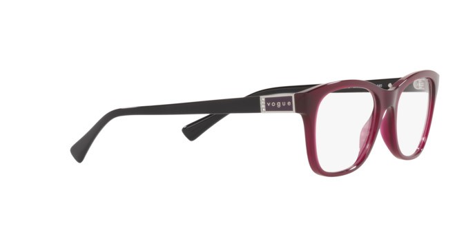 Eyeglasses Vogue VO 5424B (2989) color transparent dark cherry shape square lenses demo lens