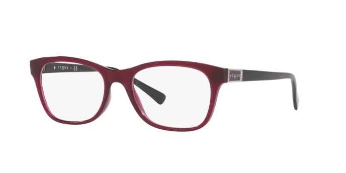 Eyeglasses Vogue VO 5424B (2989) color transparent dark cherry shape square lenses demo lens