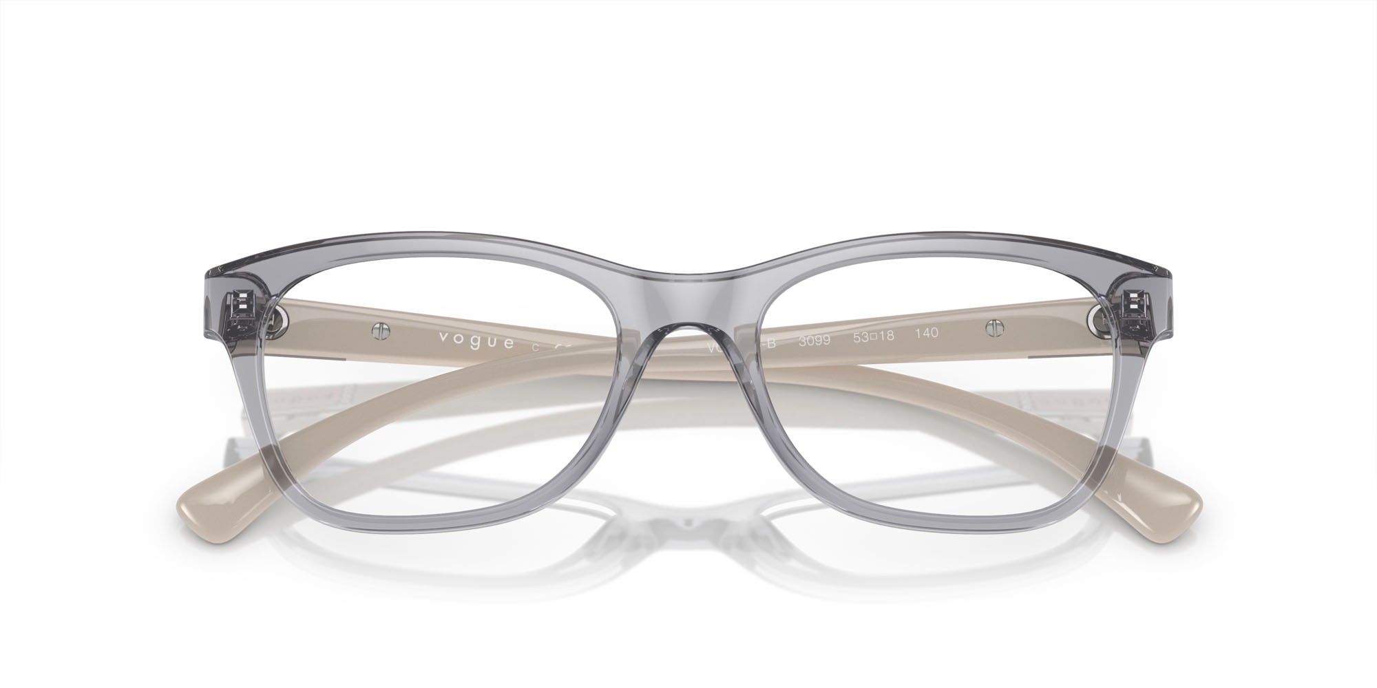 Brillen Vogue VO 5424B (3099) farbe grigio trasparente form quadratisch gläser lente demo