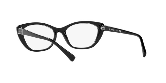 Brillen Vogue VO 5425B (W44) farbe black form oval gläser demo lens