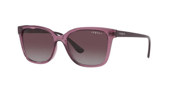 Sunglasses Vogue VO 5426S (276162) color transparent purple shape square lenses polar grey gradient dk violet