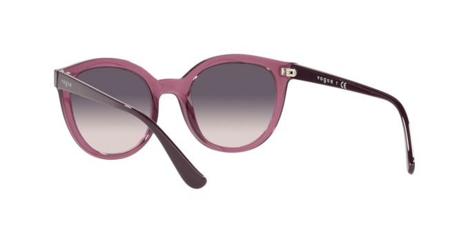 Occhiali da sole Vogue VO 5427S (276136) colore transparent purple forma ovale lenti pink gradient dark grey