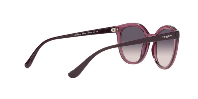 Occhiali da sole Vogue VO 5427S (276136) colore transparent purple forma ovale lenti pink gradient dark grey