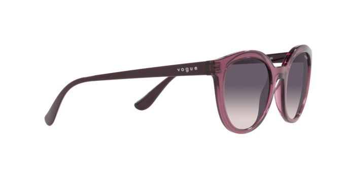 Occhiali da sole Vogue VO 5427S (276136) colore transparent purple forma ovale lenti pink gradient dark grey
