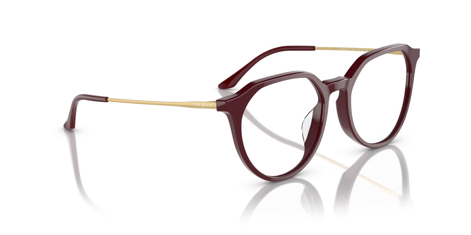 Occhiali da vista Vogue VO 5430D (2139) colore bordeaux full forma irregolare lenti lente demo