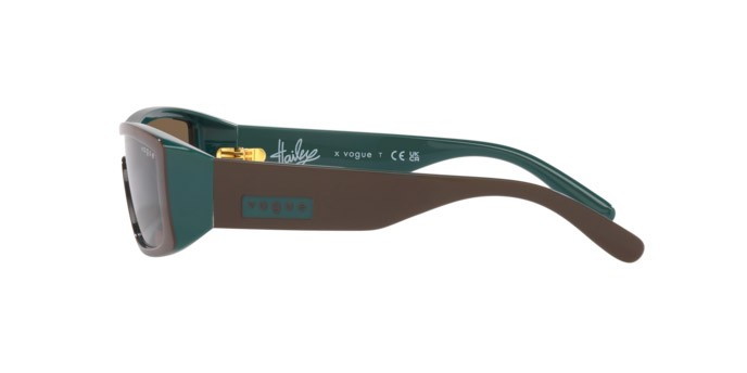 Sunglasses Vogue VO 5442S (300173) color top brown/green shape rectangle lenses marrone scuro