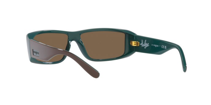 Sunglasses Vogue VO 5442S (300173) color top brown/green shape rectangle lenses marrone scuro