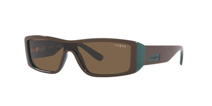 Sunglasses Vogue VO 5442S (300173) color top brown/green shape rectangle lenses marrone scuro