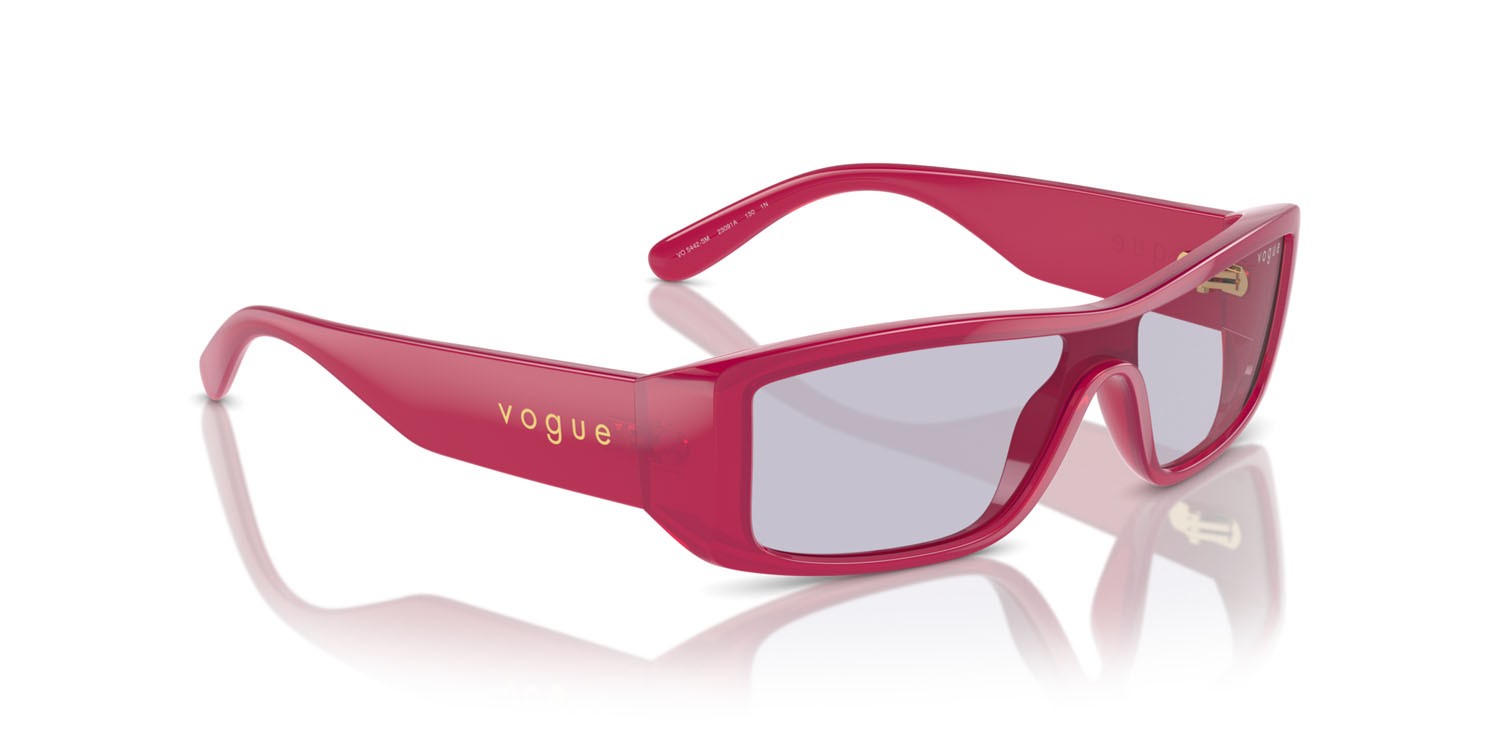 Occhiali da sole Vogue VO 5442SM (23091A) colore opal dark rose forma rettangolare lenti lilla