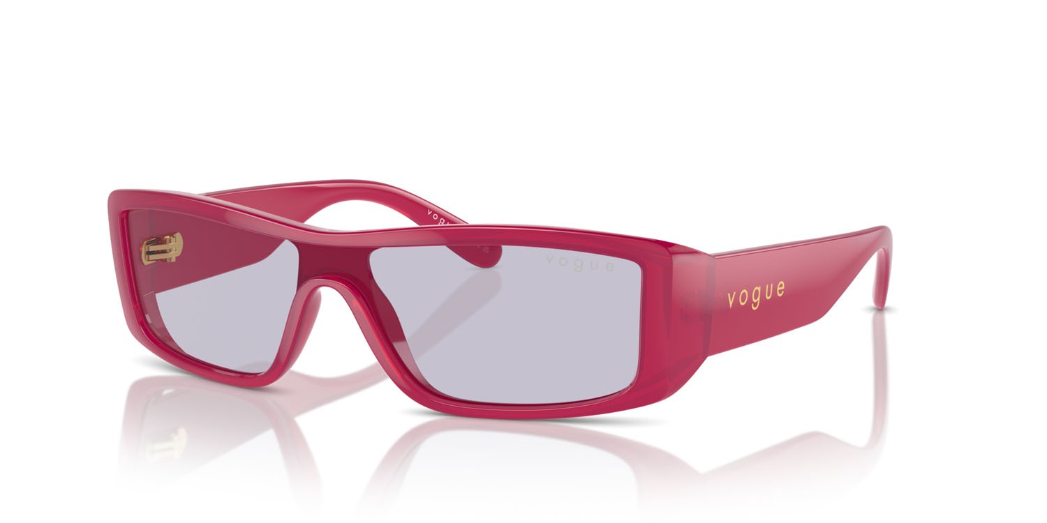 Occhiali da sole Vogue VO 5442SM (23091A) colore opal dark rose forma rettangolare lenti lilla