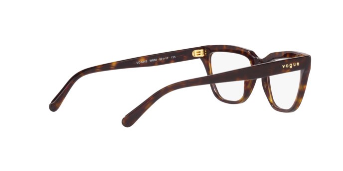 Brillen Vogue VO 5443 (W656) farbe havana scuro form rechteckig gläser lente demo