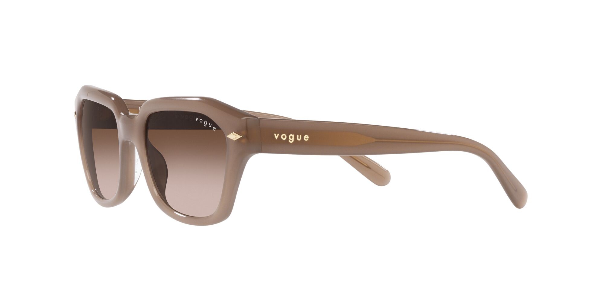 Sonnenbrillen Vogue VO 5444S (300813) farbe sabbia opale form unregelmäßig gläser marrone sfumato