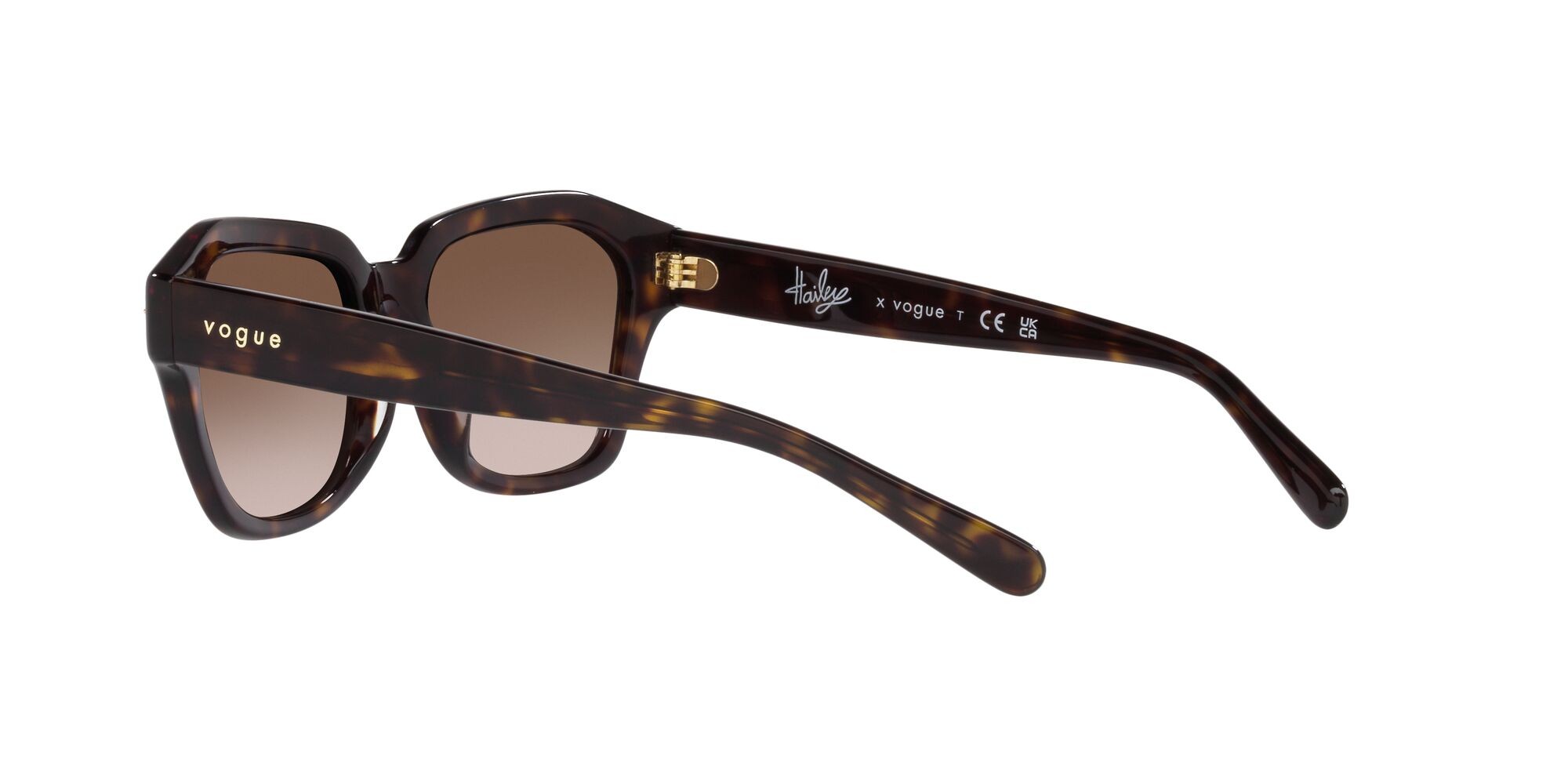 Sonnenbrillen Vogue VO 5444S (W65613) farbe havana scuro form unregelmäßig gläser marrone sfumato
