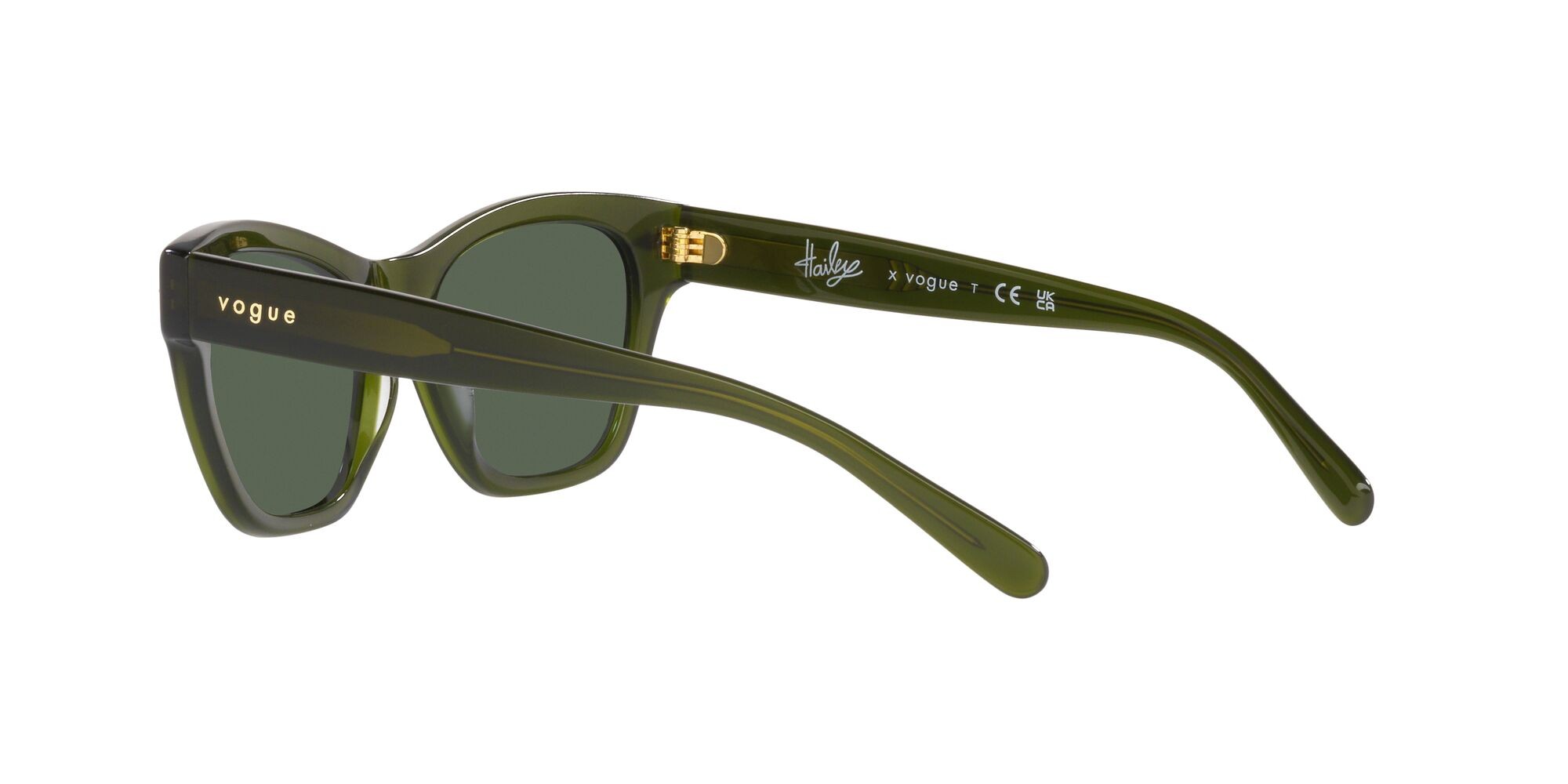 Sonnenbrillen Vogue VO 5445S (300371) farbe verde opale form cat-eye gläser verde scuro