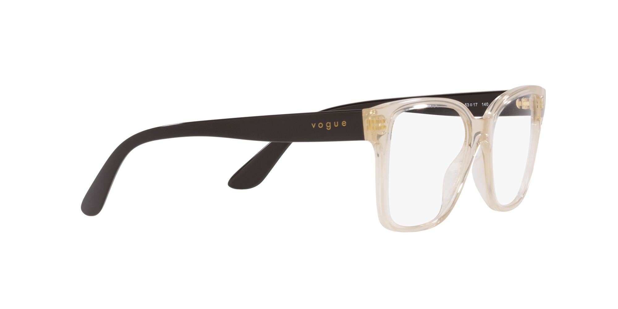 Eyeglasses Vogue VO 5452 (2884) color marrone chiaro trasparente shape square lenses lente demo