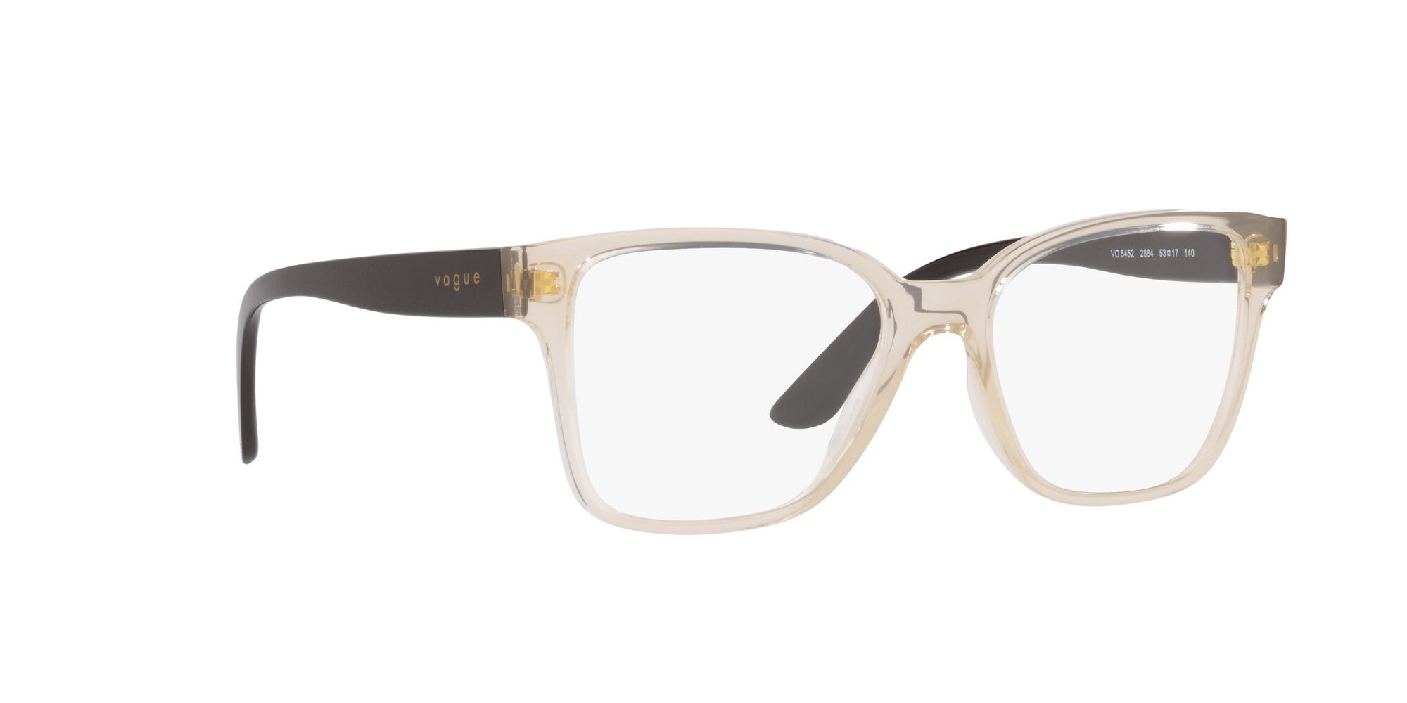 Eyeglasses Vogue VO 5452 (2884) color marrone chiaro trasparente shape square lenses lente demo